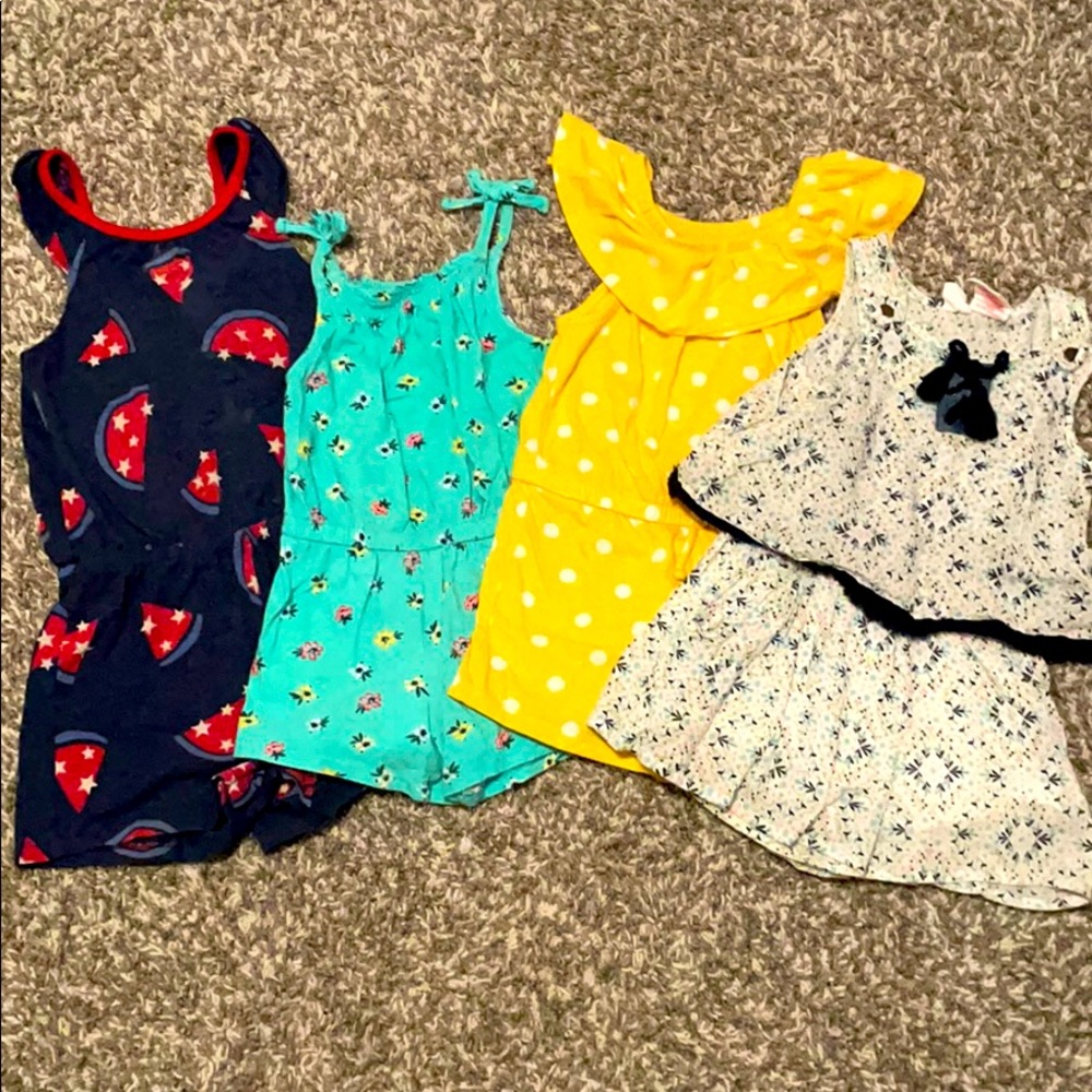 4- 3T toddler rompers